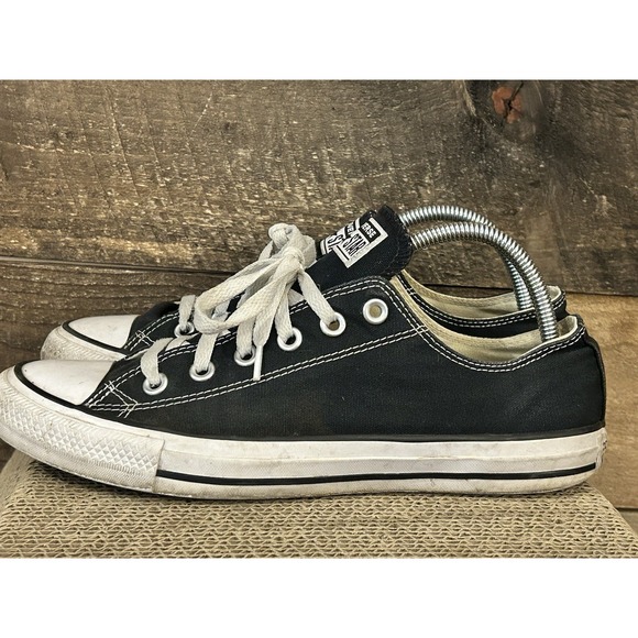 Converse Chuck Taylor Ox Low Top Unisex Black Mens 8 Women 10 All Star M9166‎ - Picture 1 of 8